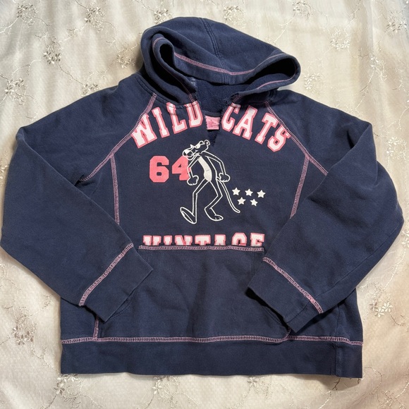 Vintage Tops - Vintage Y2K Pink Panther Wildcats Hoodie Sweatshirt – Best for XS/S